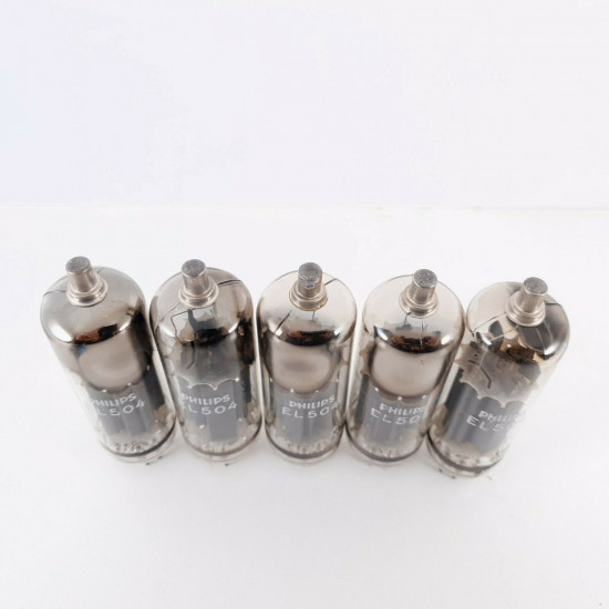 5 X EL504 TUBE. PHILIPS BRAND. VERTICAL HALO GETTER. CO  ENA