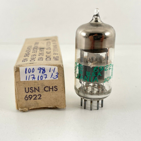 1 X USN CHS 6922 / E88CC SYLVANIA TUBE 1960s PROD. HIGH QUALITY 100/117% AF  ENA