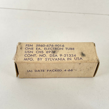 1 X USN CHS 6922 / E88CC SYLVANIA TUBE 1960s PROD. HIGH QUALITY 100/117% AF  ENA 2
