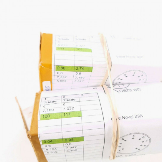 2X E80CC PHILIPS-MINIWATT. GOLDPIN. PINCHED WAIST. U-FOIL. MATCHED PAIR. CK  ENA