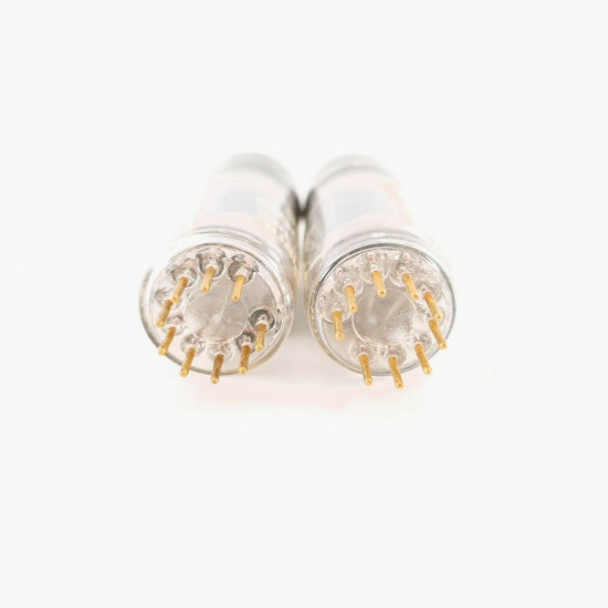 2X E80CC PHILIPS-MINIWATT. GOLDPIN. PINCHED WAIST. U-FOIL. MATCHED PAIR. CK  ENA