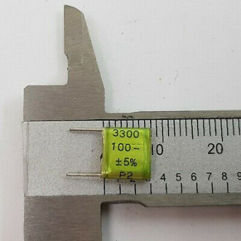 CAPACITOR 3K3 100V  5% NOS (New Old Stock) 2PC. C489U30F101121