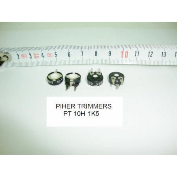 2 X 1.5K LIN PIHER TRIMMER. PT10H. 10MM. CA28