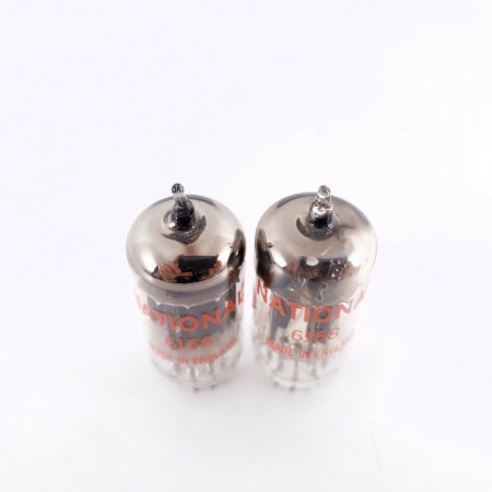 2 X 6158 NATIONAL TUBE. BRITISH PROD. 17MM BLACK PLATES. MATCHED PAIR. AD  ENA