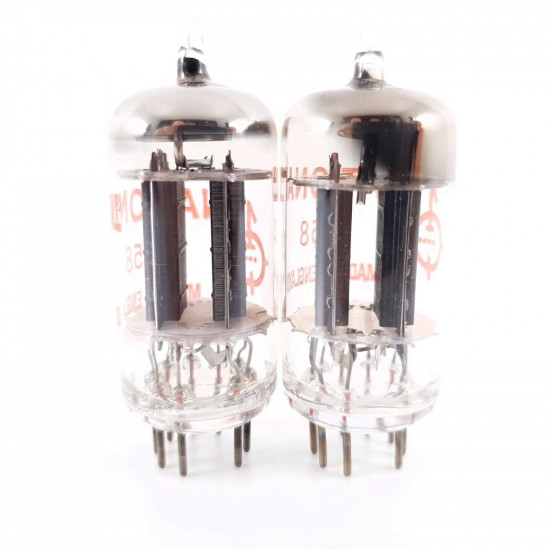 2 X 6158 NATIONAL TUBE. BRITISH PROD. 17MM BLACK PLATES. MATCHED PAIR. AD  ENA