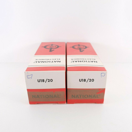 2 X U18/20 TUBE. NATIONAL BRAND. BLACK PLATES. MADE IN ENGLAND.  CE  ENA