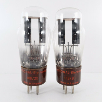 2 X U18/20 TUBE. NATIONAL BRAND. BLACK PLATES. MADE IN ENGLAND.  CE  ENA 2