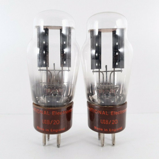 2 X U18/20 TUBE. NATIONAL BRAND. BLACK PLATES. MADE IN ENGLAND.  CE  ENA