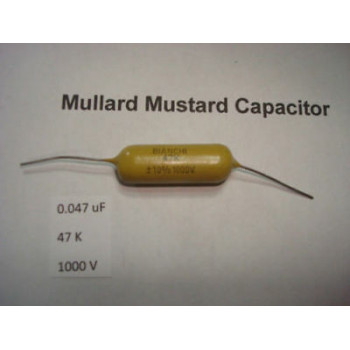 MULLARD MUSTARD CAPACITOR. 0.047uF 47K 1000V 10% *1 PC* HIFI. + RC4
