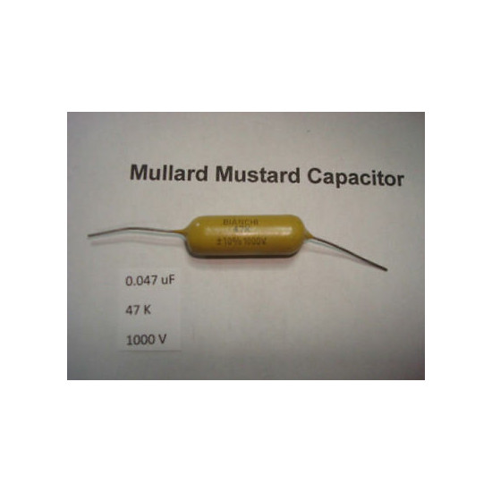 MULLARD MUSTARD CAPACITOR. 0.047uF 47K 1000V 10% *1 PC* HIFI. + RC4