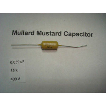 MULLARD MUSTARD CAPACITOR. 0.0.39uF 39K 400V 10% *1 PC* HIFI. + RC4