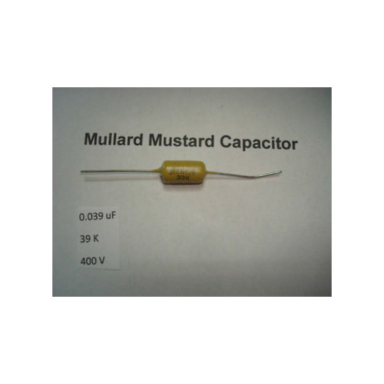 MULLARD MUSTARD CAPACITOR. 0.0.39uF 39K 400V 10% *1 PC* HIFI. + RC4