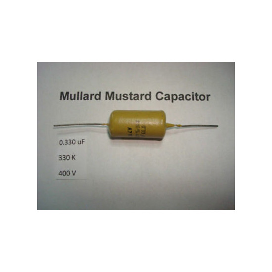 MULLARD MUSTARD CAPACITOR. 0.330uF 330K 400V 10% *1 PC* HIFI. + RC3