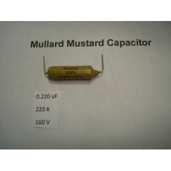 MULLARD MUSTARD CAPACITOR. 0.220uF 220K 160V 10% *1PC* HIFI. + RC3