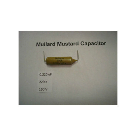 MULLARD MUSTARD CAPACITOR. 0.220uF 220K 160V 10% *1PC* HIFI. + RC3