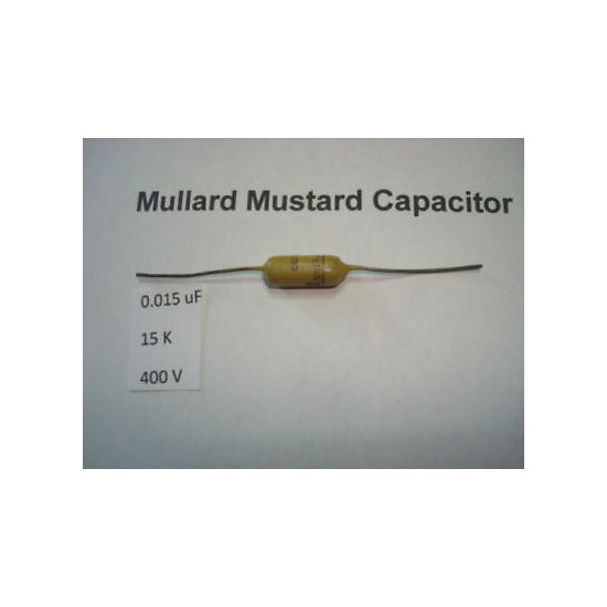 MULLARD MUSTARD CAPACITOR. 0.015uF 15K 400V 10% *1PC* HIFI. RC1