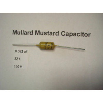 MULLARD MUSTARD CAPACITOR. 0.082uF 82K 160V 10% *1PC* HIFI. RC1