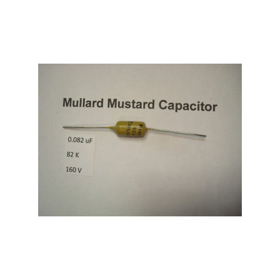MULLARD MUSTARD CAPACITOR. 0.082uF 82K 160V 10% *1PC* HIFI. RC1