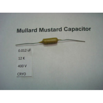 MULLARD MUSTARD CAPACITOR. 0.012uF 12K 400V 10% *1PC* HIFI. CRYOTREATED. RC2