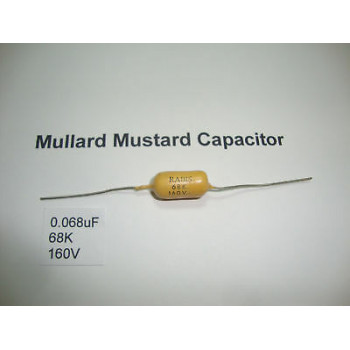 MULLARD MUSTARD CAPACITOR. 0.068uF 68K 160V 10% *1PC* HIFI. + RC1