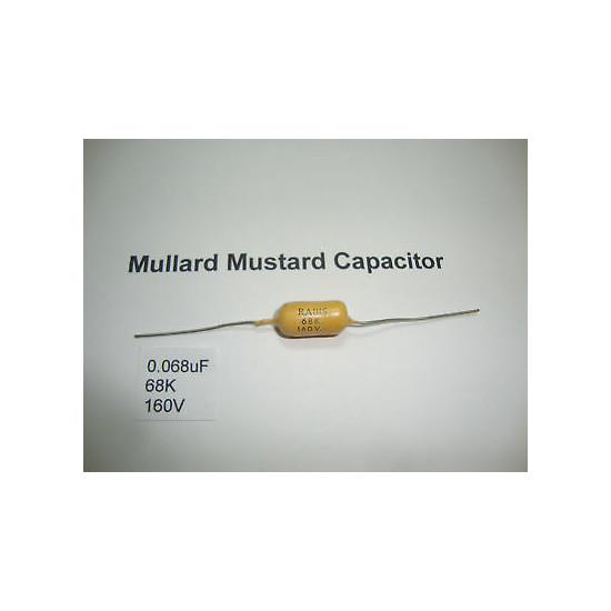 MULLARD MUSTARD CAPACITOR. 0.068uF 68K 160V 10% *1PC* HIFI. + RC1