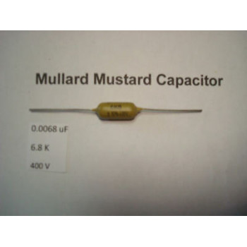 MULLARD MUSTARD CAPACITOR. 0.0068uF 6.8K 6K8 400V 10% *1PC* HIFI. RC1