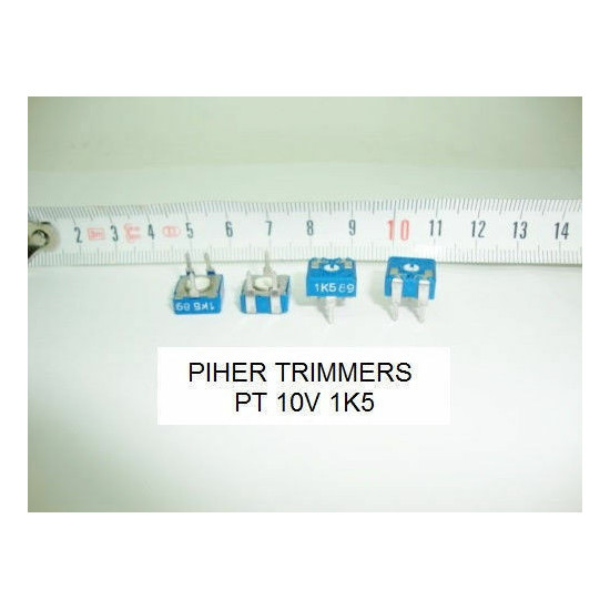 2 x POTENCIOMETROS - TRIMMERS. ACP PCB PT10V 1.5 KOhm (10mm. diametro. Lineal)