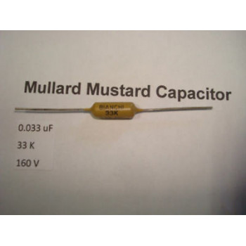 MULLARD MUSTARD CAPACITOR. 0.033uF 33K 160V 10% *1PC* HIFI. + RC1