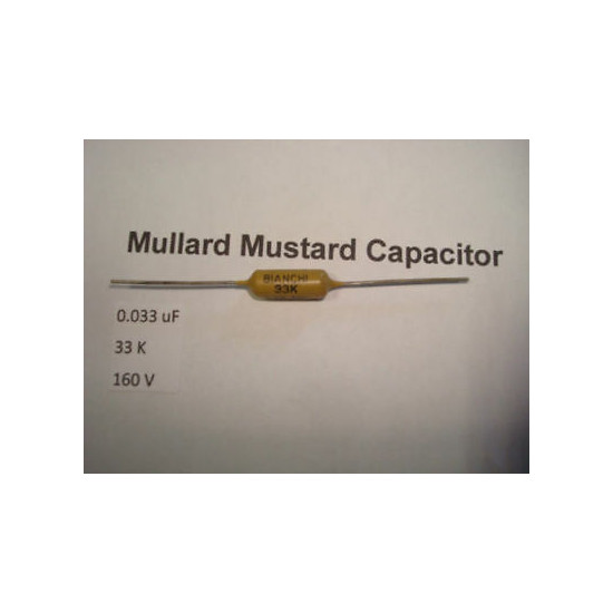 MULLARD MUSTARD CAPACITOR. 0.033uF 33K 160V 10% *1PC* HIFI. + RC1