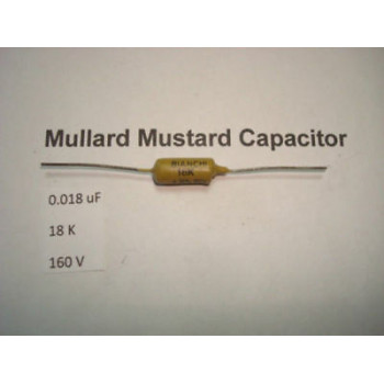 MULLARD MUSTARD CAPACITOR. 0.018uF 18K 160V 10% *1PC* HIFI. + RC1