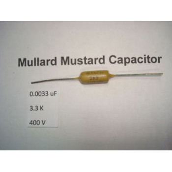 4x Vintage Mullard 0,18µF 400V Mullard/Philips Mustard Guitar Amp Capacitor 
