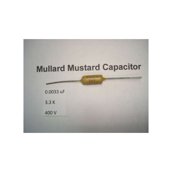 MULLARD MUSTARD CAPACITOR. 0.0033uF 3.3K 3K3 400V 10% *1PC* HIFI. + RC1