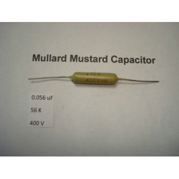 MULLARD MUSTARD CAPACITOR. 0.056uF 56K 400V 10% *1PC* HFI. + RC1