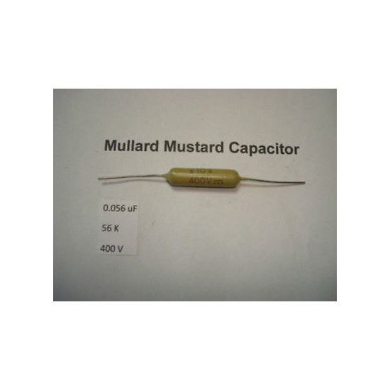 MULLARD MUSTARD CAPACITOR. 0.056uF 56K 400V 10% *1PC* HFI. + RC1