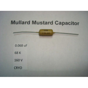 MULLARD MUSTARD CAPACITOR. 0.068uF 68K 160V 10% *1PC* HIFI. CRYOTREATED. + RC2