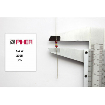 VINTAGE PIHER RESISTOR. 1/4W 270K 2% *4 PC* NOS (New Old Stock)