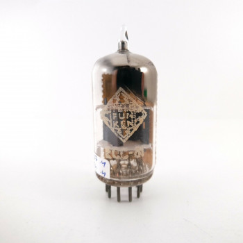 1 X ECC81 PHILIPS TUBE. 1950s COPENHAGEN PROD. SMOOTH PLATES. D-G. USED. CZ  ENA