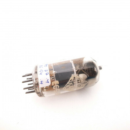 1 X ECC81 PHILIPS TUBE. 1950s COPENHAGEN PROD. SMOOTH PLATES. D-G. USED. CZ  ENA