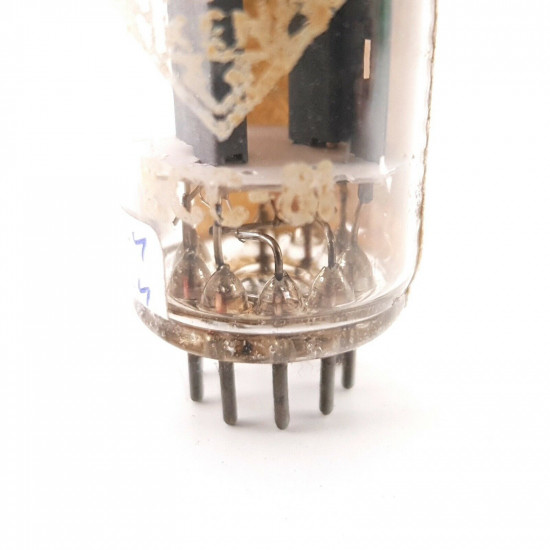 1 X ECC81 PHILIPS TUBE. 1950s COPENHAGEN PROD. SMOOTH PLATES. D-G. USED. CZ  ENA