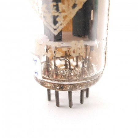 1 X ECC81 PHILIPS TUBE. 1950s COPENHAGEN PROD. SMOOTH PLATES. D-G. USED. CZ  ENA