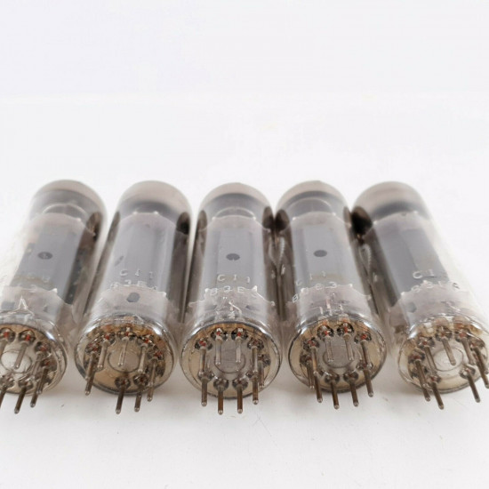 5 X PL84 VALVO / PHILIPS TUBE. MULLARD PROD. COPPER RODS. B-CODES. 1960s CO  ENA