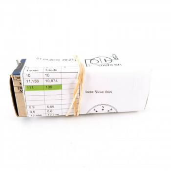 1 X ECC81 TUBE. MULLARD BRAND. 1960s PRODUCTION. YELLOW LOGO. B4F5. CA  ENA 2