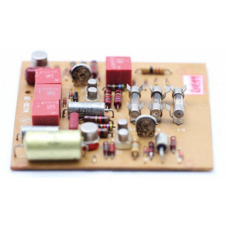 OLD PCB RS NA130-28. CAPACITOR, TRANSISTOR, TRIMMER, FUSE NOS 1PC. CA327U2