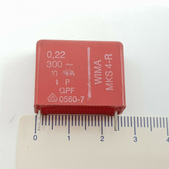 2 x WIMA CAPACITOR 0.22uF 220K 300V 10%. 2 PCS. C487U45F111121