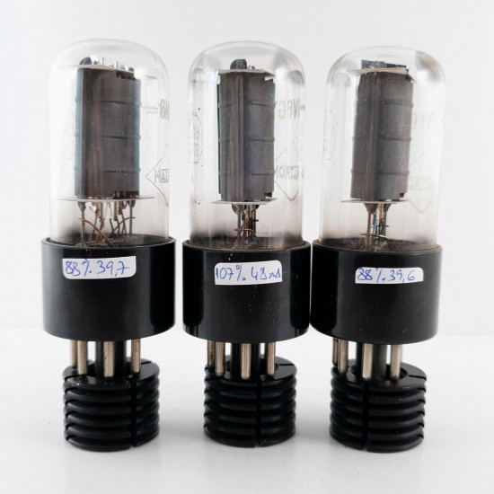 3 X 6V6GT TUBE. HALTRON BRAND. DUAL GETTER. MATCHED PAIR + 1 TUBE CK  ENA