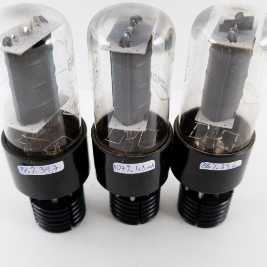 3 X 6V6GT TUBE. HALTRON BRAND. DUAL GETTER. MATCHED PAIR + 1 TUBE CK  ENA