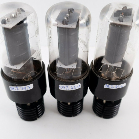 3 X 6V6GT TUBE. HALTRON BRAND. DUAL GETTER. MATCHED PAIR + 1 TUBE CK  ENA