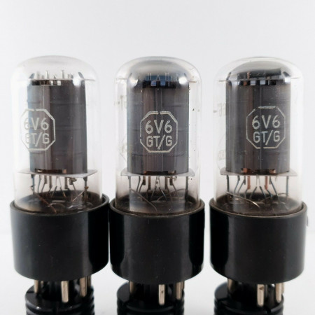 3 X 6V6GT TUBE. HALTRON BRAND. DUAL GETTER. MATCHED PAIR + 1 TUBE CK  ENA