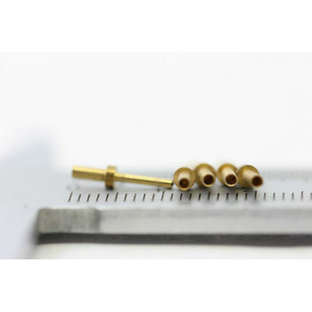 SOCKET PINS 1960´S STOCK, TO MAKE  YOUR SOCKET ADAPTER WITH CENTER HOLE. 50 PCS.