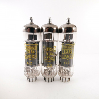 3 X ECL86 MINIWATT-DARIO TUBE. DIMPLE GETTER. 1960s PROD. NOS/NIB. CZ  ENA 2